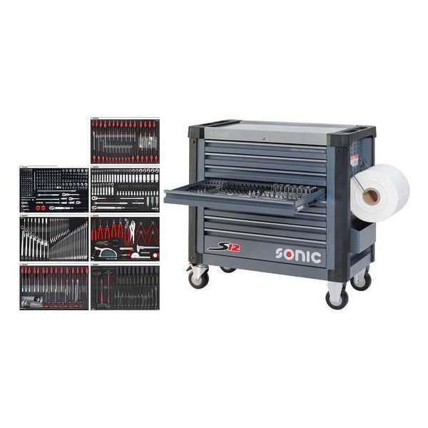 SONIC S12 Gereedschapswagen Gevuld 485-delig SONIC S12 Gereedschapswagen Gevuld 485-delig