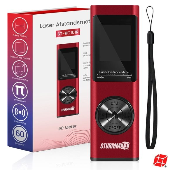 STURMM® ST-RC101R - Professionele Laser Afstandsmeter - 60 Meter Bereik - Inclusief Datao STURMM® ST-RC101R - Professionele Laser Afstandsmeter - 60 Meter Bereik - Inclusief Datao