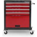 Gereedschapswagen XXL - 4 lades - Rood / zwart
