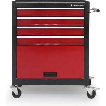 Gereedschapswagen XXL - 4 lades - Rood / zwart