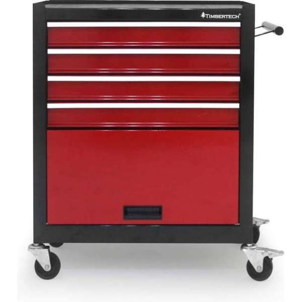 Gereedschapswagen XXL - 4 lades - Rood / zwart Gereedschapswagen XXL - 4 lades - Rood / zwart