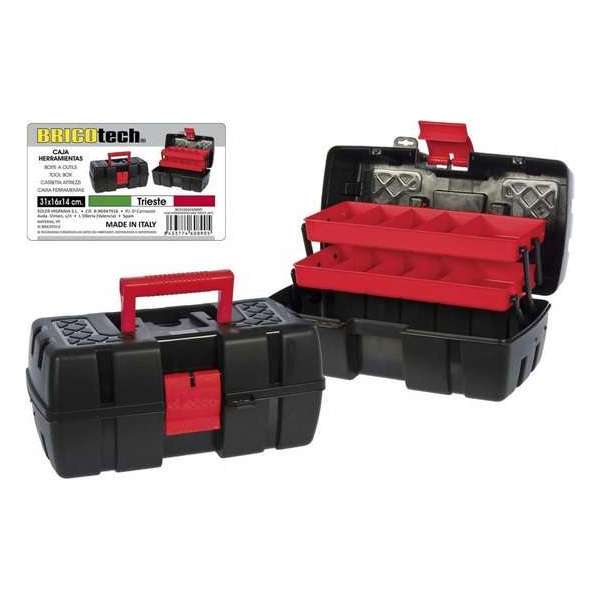Brico Tech gereedschpkist / viskoffer met 2 lades 31x16x14 cm Brico Tech gereedschpkist / viskoffer met 2 lades 31x16x14 cm