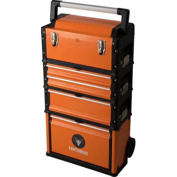 Centurius Gereedschapstrolly - Verrijdbaar - 4 lades - Gewicht 30 kg - Oranje Centurius Gereedschapstrolly - Verrijdbaar - 4 lades - Gewicht 30 kg - Oranje