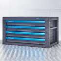 Datona® Gereedschapskist Black-Line met 4 laden - Zwart
