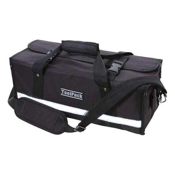Toolpack Gereedschapstas - Afsluitbaar - polyester met reflectiestrepen Toolpack Gereedschapstas - Afsluitbaar - polyester met reflectiestrepen