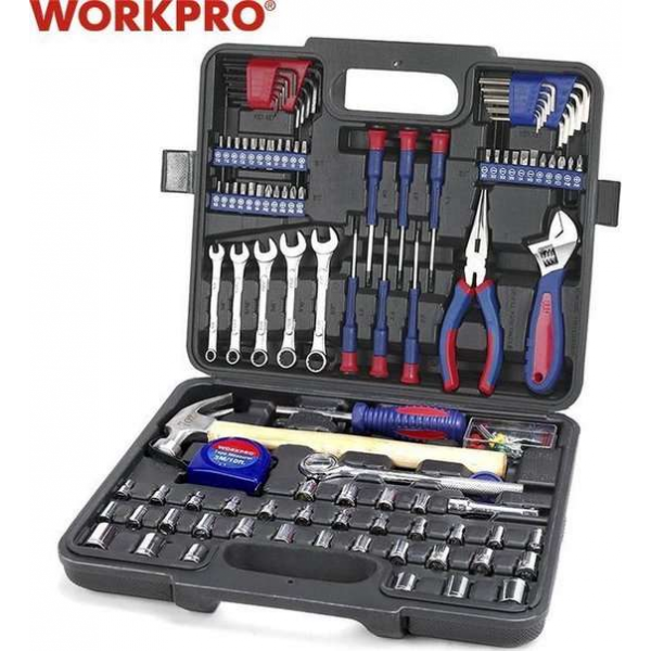WorkPro Gereedschapset 165 delig - Met Koffer - Hoge Kwaliteit WorkPro Gereedschapset 165 delig - Met Koffer - Hoge Kwaliteit