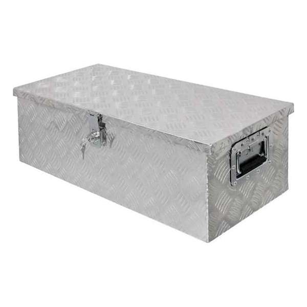 Aluminium gereedschapskist, 76,5 x 33,5 x 24,5 cm, 58 liter, afsluitbaar Aluminium gereedschapskist, 76,5 x 33,5 x 24,5 cm, 58 liter, afsluitbaar