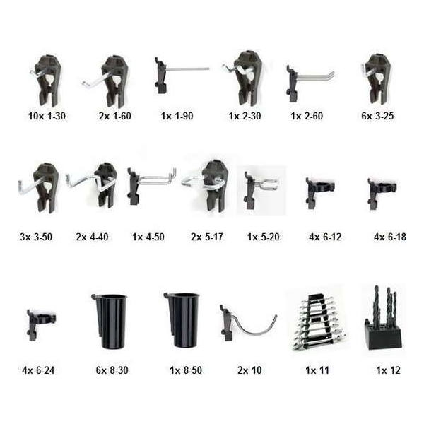 Raaco Super Clip Set - 53 stuks - Voor Raaco Super Clip Gereedschapsborden Raaco Super Clip Set - 53 stuks - Voor Raaco Super Clip Gereedschapsborden