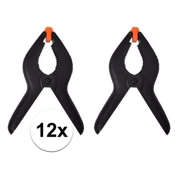 12x Kunststof Lijmklemmen 6,4cm - Marktklemmen - Veerklemmen - Marktklem 12x Kunststof Lijmklemmen 6,4cm - Marktklemmen - Veerklemmen - Marktklem