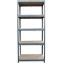 Opbergrek met 5 planken of werkbank, 875 kg laadvermogen, 45 x 90 x 180 cm