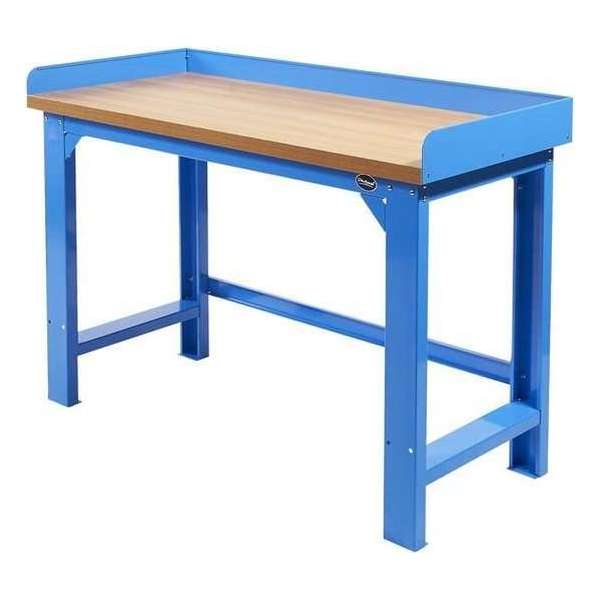 Datona® Werkbank PRO - bamboe werkblad - legbord - 150 cm -  Blauw