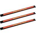 Navaris magnetische gereedschapshouder - Muur magneetstrip voor werkplaats - 45 cm - Met bevestigingsmateriaal - 3 stuks
