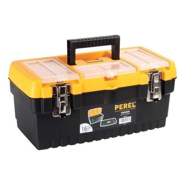 Perel 16" Gereedschapskoffer - Metalen Sloten Perel 16" Gereedschapskoffer - Metalen Sloten