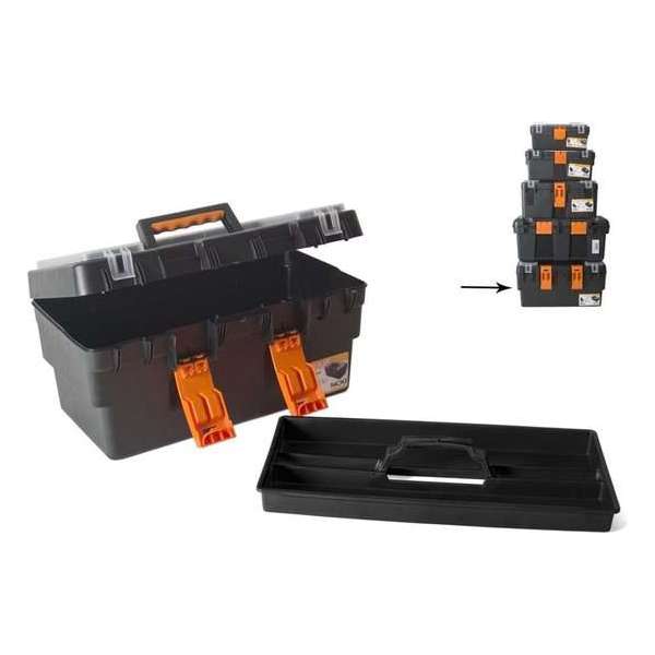Gerimport Gereedschapskoffer 47 X 26 X 24 Cm Zwart Gerimport Gereedschapskoffer 47 X 26 X 24 Cm Zwart