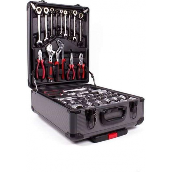 HÖFFTECH - gereedschapswagen - gereedschap - doppen set - 186 delig HÖFFTECH - gereedschapswagen - gereedschap - doppen set - 186 delig