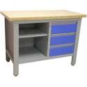 Werkbank 120cm met houten werkblad