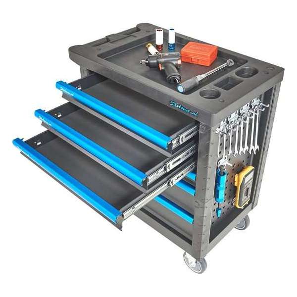 Datona® Gevulde gereedschapswagen Basic PRO 6 lades 3 lades gevuld - Zwart Datona® Gevulde gereedschapswagen Basic PRO 6 lades 3 lades gevuld - Zwart