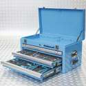 Datona® Gereedschapskist - Drie Lades - 2 Lades Gevuld Met Gereedschap - Licht - Blauw