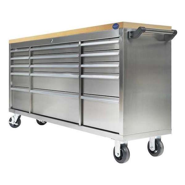 Datona® Gereedschapswagen RVS 15 laden - RVS - Zilver Datona® Gereedschapswagen RVS 15 laden - RVS - Zilver