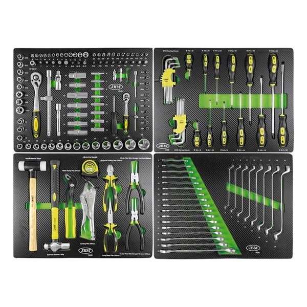JBM Tools | 4 GEREEDSCHAPSKITS GECOATE MET KOOLSTOFVEZEL JBM Tools | 4 GEREEDSCHAPSKITS GECOATE MET KOOLSTOFVEZEL