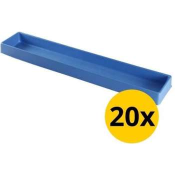 Datona® Vakverdeling met 1 compartiment - 20 stuks - Blauw