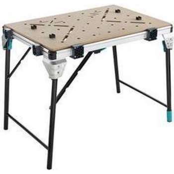 Wolfcraft 6909000 MASTER work 1600 mobiele werktafel 21 kg Zwart, Zilver