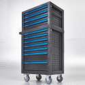 Datona® Gereedschapswagen met 7 lades + gereedschapskist met 4 lades - Zwart