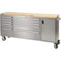 Datona® Gereedschapswagen en werkbank RVS 10 laden - RVS