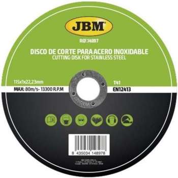JBM Tools | Slijpschijf voor RVS | 115 x 1MM |
