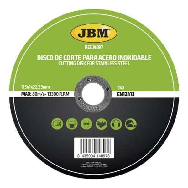 JBM Tools | Slijpschijf voor RVS | 115 x 1MM | JBM Tools | Slijpschijf voor RVS | 115 x 1MM |