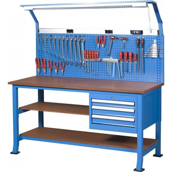Huvema Werkbank BL 3D 1700x650x1850 WB Huvema Werkbank BL 3D 1700x650x1850 WB