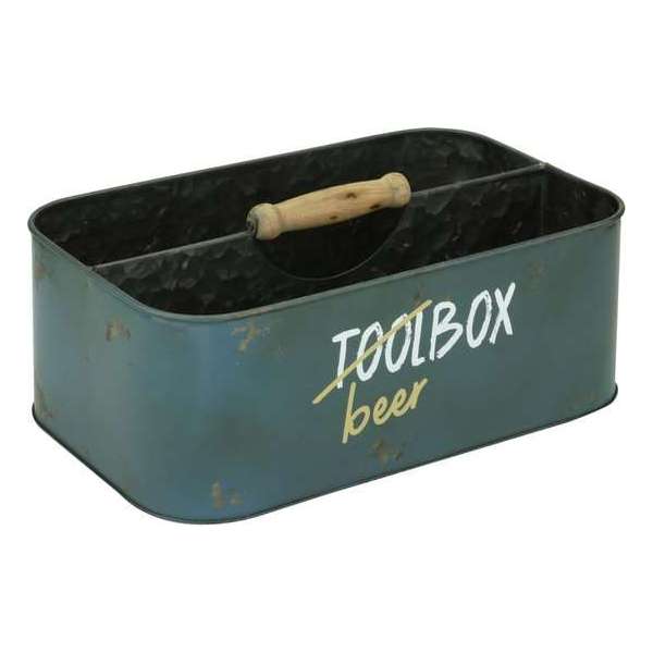 Metalen gereedschapskist Beer / toolbox - 2 vaks - opberg bak Metalen gereedschapskist Beer / toolbox - 2 vaks - opberg bak