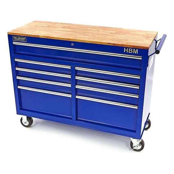 117 cm Verrijdbare Gereedschapswagen, Werkbank met Houten werkblad 117 cm Verrijdbare Gereedschapswagen, Werkbank met Houten werkblad