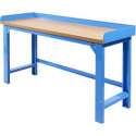 Datona® Werkbank PRO - bamboe werkblad - legbord - 200 cm -  Blauw