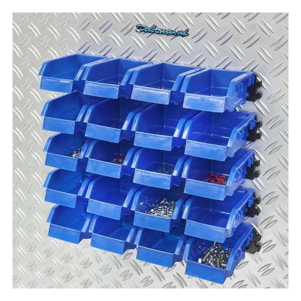 Datona® 20-delige bakkenset met 5 muurrails Datona® 20-delige bakkenset met 5 muurrails