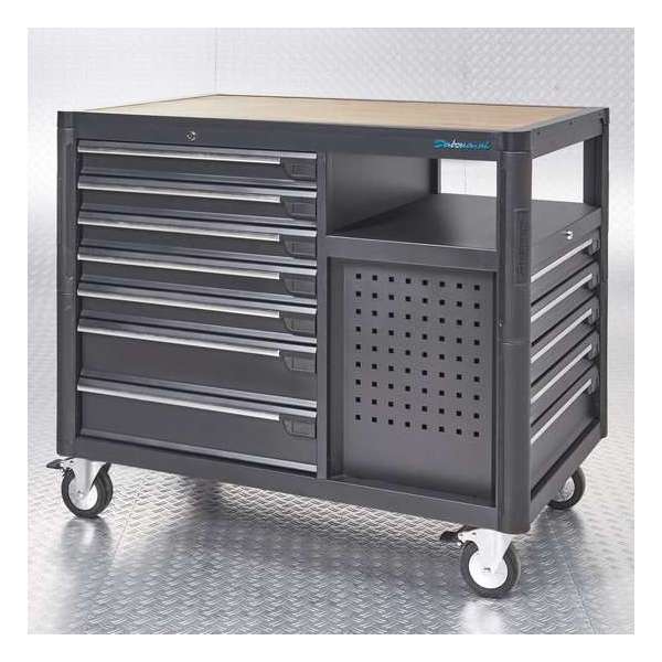Datona® Mobiele werkplaats tech-line 125 cm - Mat Zwart Datona® Mobiele werkplaats tech-line 125 cm - Mat Zwart