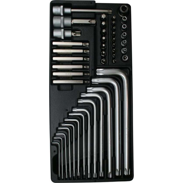 Hofftech Gevulde Gereedschapswagen-Tray Torx / Bitset (45 Delig) Hofftech Gevulde Gereedschapswagen-Tray Torx / Bitset (45 Delig)