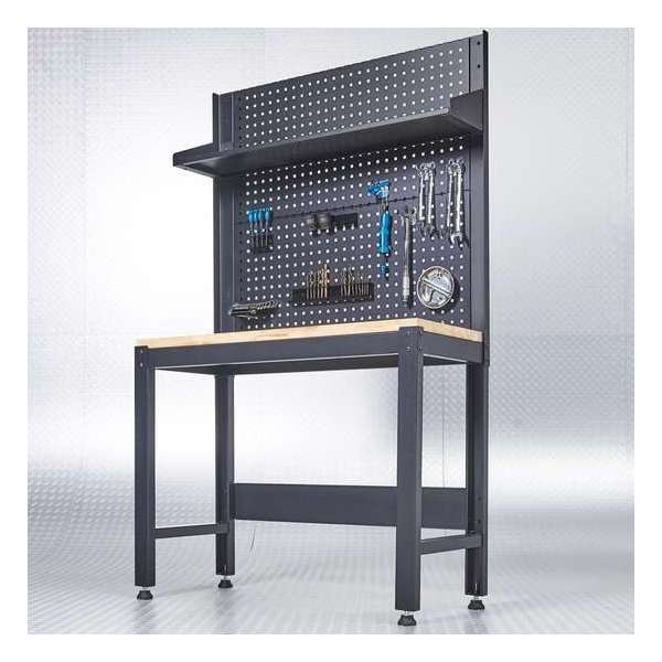 Datona® Werkbank PREMIUM eiken 119 cm breed - Mat Zwart Datona® Werkbank PREMIUM eiken 119 cm breed - Mat Zwart