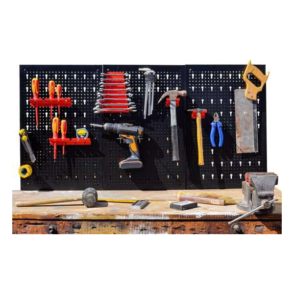 MondiDeal - Gereedschapswand - 3-delig paneel - Inclusief ophang accessoire MondiDeal - Gereedschapswand - 3-delig paneel - Inclusief ophang accessoire
