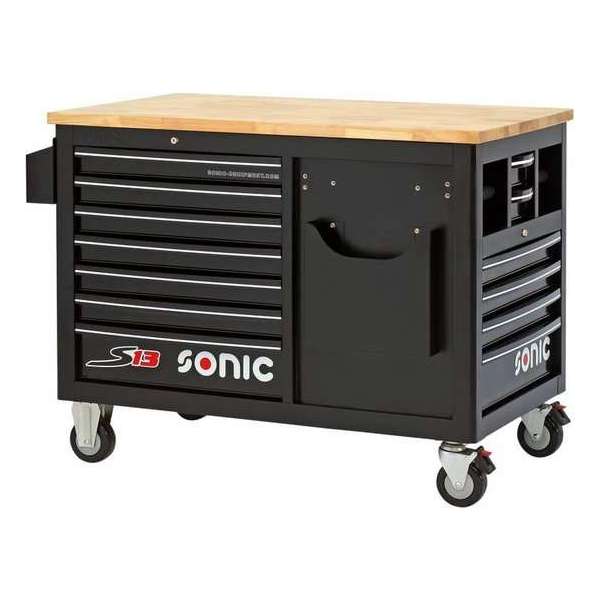 Sonic gereedschapswagen 13-laden zwart S13 Sonic gereedschapswagen 13-laden zwart S13