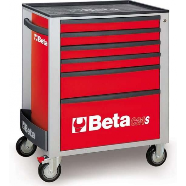 Beta gereedschapswagen C24S met 6 laden - rood Beta gereedschapswagen C24S met 6 laden - rood
