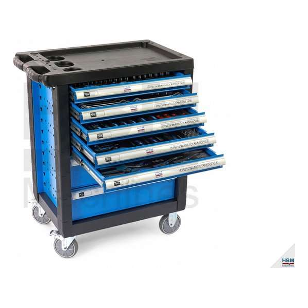 HBM 196-delige PREMIUM gereedschapswagen BLAUW HBM 196-delige PREMIUM gereedschapswagen BLAUW