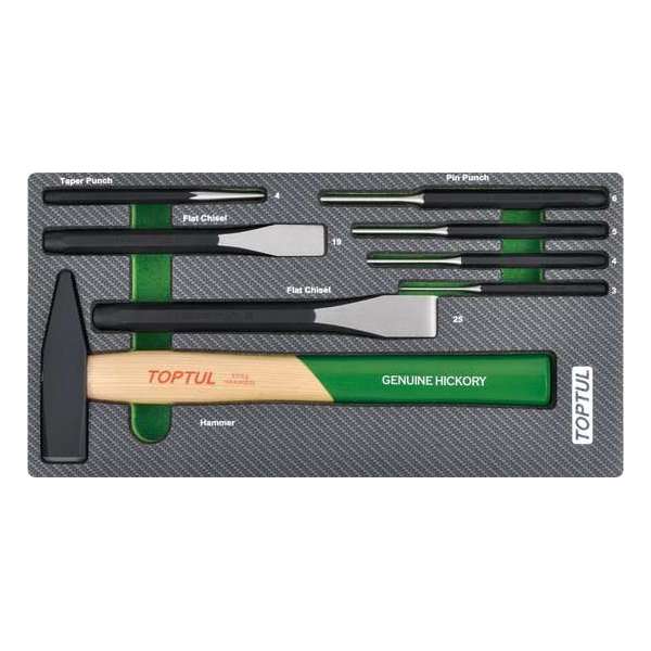 Inleg foam carbon hamer, doorslagen en beitels Inleg foam carbon hamer, doorslagen en beitels