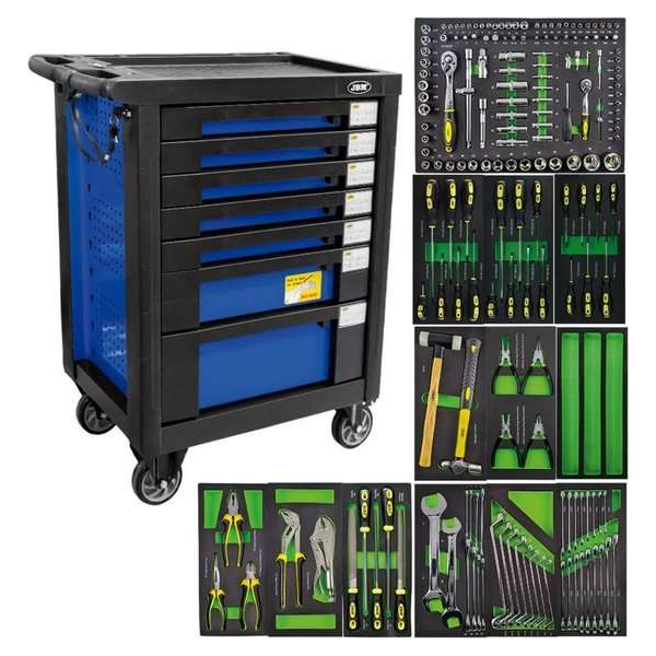 JBM Tools | GEREEDSCHAPSKAST, BLAUW - MET EVA-LADE JBM Tools | GEREEDSCHAPSKAST, BLAUW - MET EVA-LADE