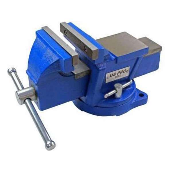 Bankschroef 100 mm met draaibare voet en aambeeld Bankschroef 100 mm met draaibare voet en aambeeld