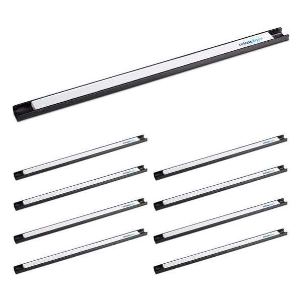 relaxdays 9x magneetstrip gereedschap - gereedschapshouder - opbergsysteem gereedschap