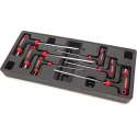 6 Delige T-Greep Inbusset  + Inlay  voor  universele Gereedschapswagen