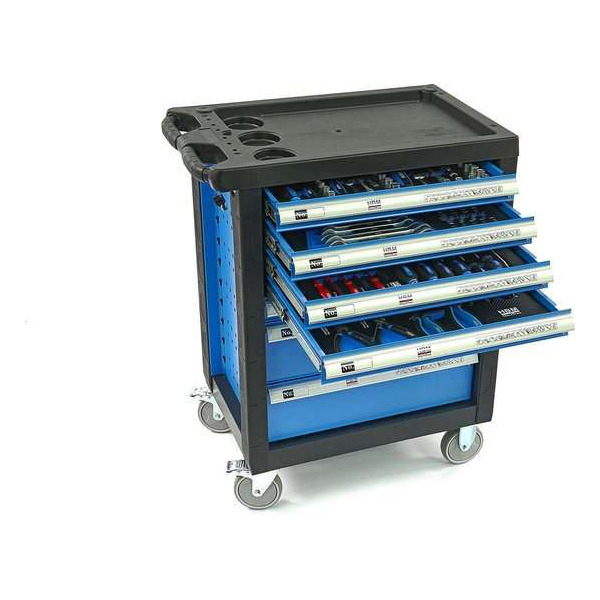 HBM 154-delige PREMIUM gereedschapswagen BLAUW HBM 154-delige PREMIUM gereedschapswagen BLAUW