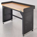 Datona® Werkbank PRO - bamboe werkblad - 150 cm -  Zwart