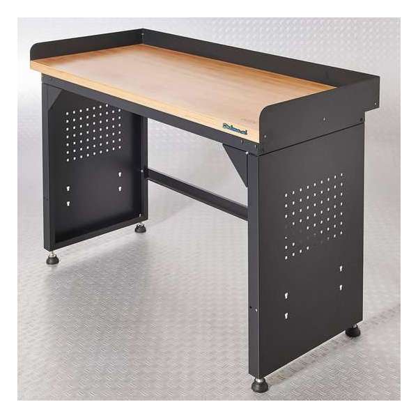 Datona® Werkbank PRO - bamboe werkblad - 150 cm - Zwart Datona® Werkbank PRO - bamboe werkblad - 150 cm - Zwart